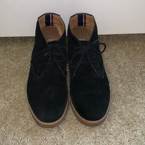 Tommy Hilfiger Oxford black suede ankle booties